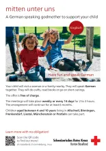 Flyer «mitten unter uns» Englisch