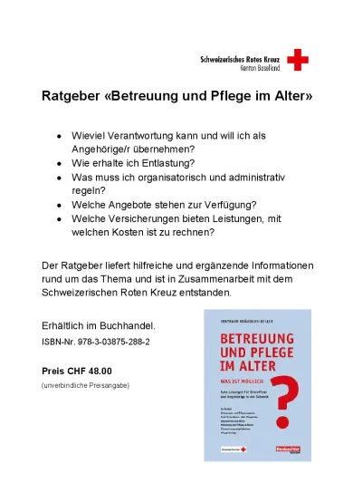 Ratgeber Betreuung und Pflege im Alter